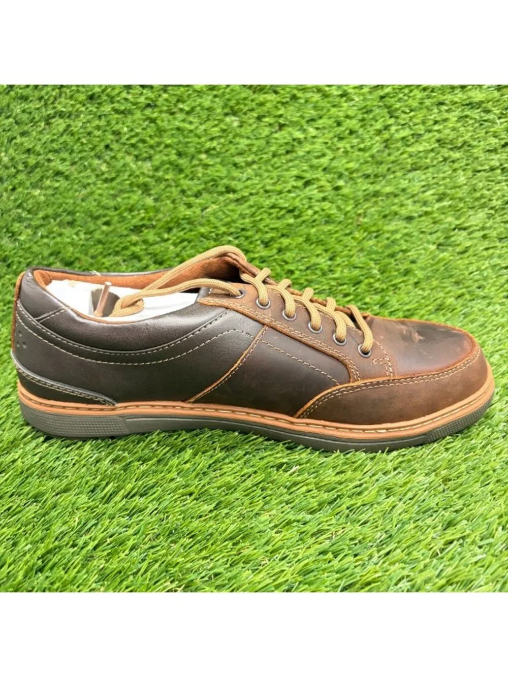Florsheim Gridley Mens Size 9 Brown Leather Steel Toe Safety Work Oxford Shoes